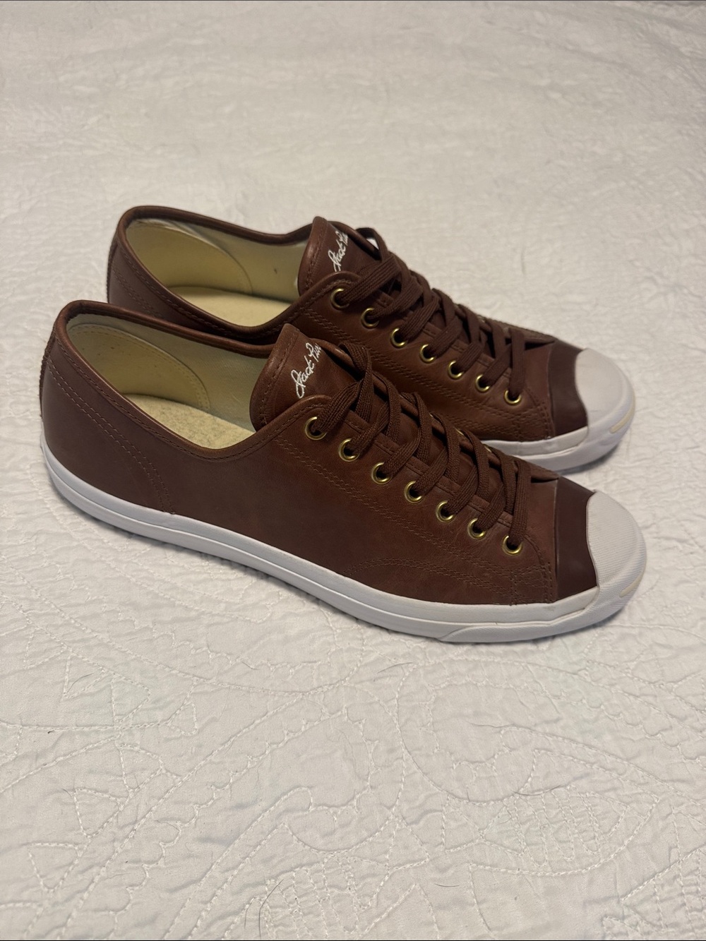 Converse Jack Purcell Brown Leather Sneakers